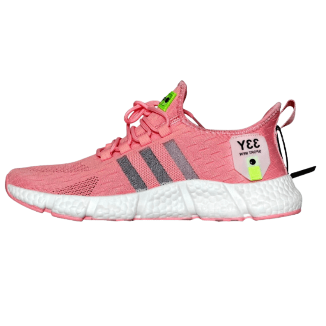 Tênis Volt Racer Unissex - Design Sporty Black com Faixas e Tag Neon