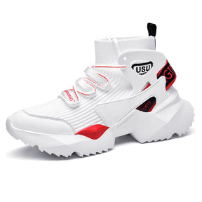 Tênis Nebula Tech Unissex - Design Hip-Hop High-Top com Detalhes Neon