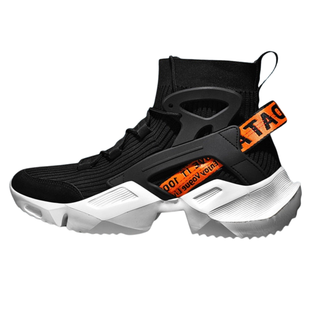 Tênis Meteor Sprint Unissex - Design Techwear High-Top com Faixas Industriais