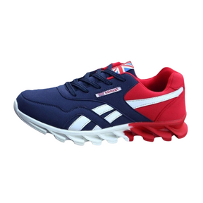 Tênis Nova Flyer Unissex - Design Retro British Red & Blue com Solado Bicolor