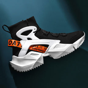 Tênis Meteor Sprint Unissex - Design Techwear High-Top com Faixas Industriais