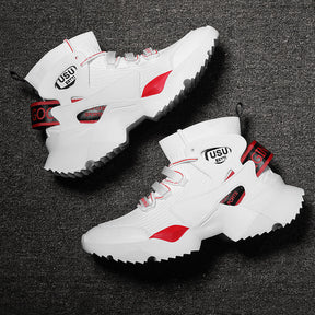 Tênis Nebula Tech Unissex - Design Hip-Hop High-Top com Detalhes Neon