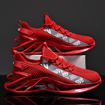 Tênis Nova Glide Unissex - Design Blade Futurista White com Suspensão