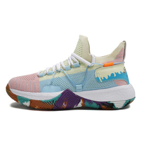 Tênis Raptor Run Unissex - Design Candy Color com Solado Artístico Graffiti