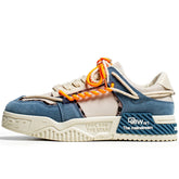 Tênis Glide Force Unissex - Design Deconstruído Bege com Cadarços Corda