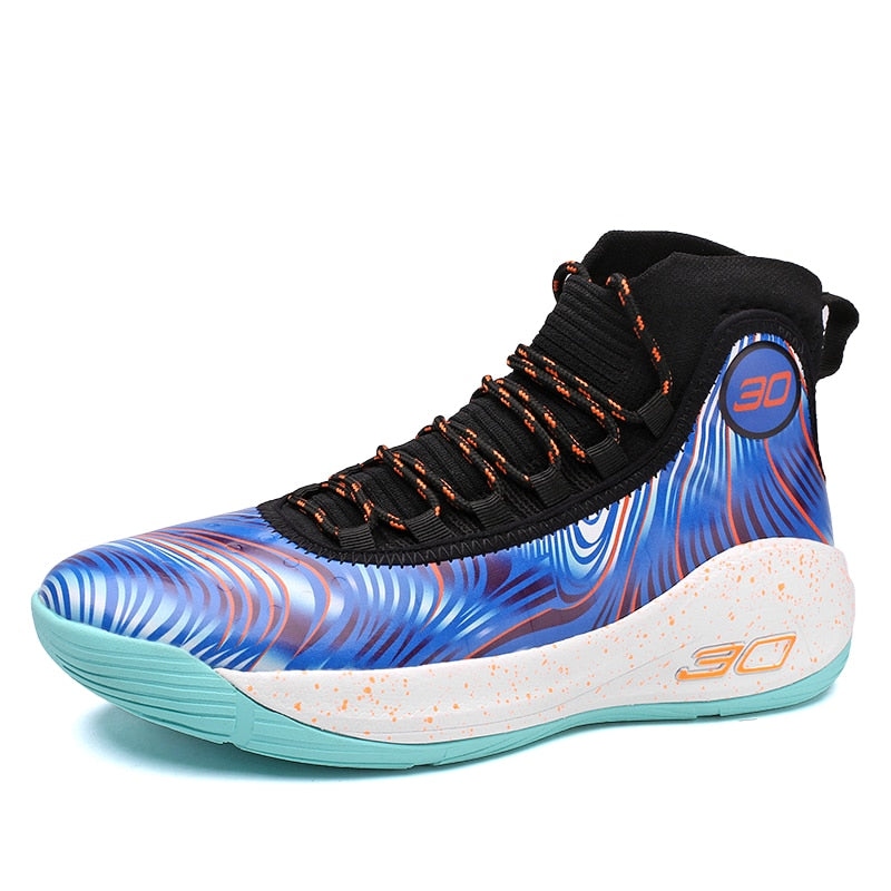 Tênis Spark Bolt Unissex - Design Basqueteira Wave com Cano Alto