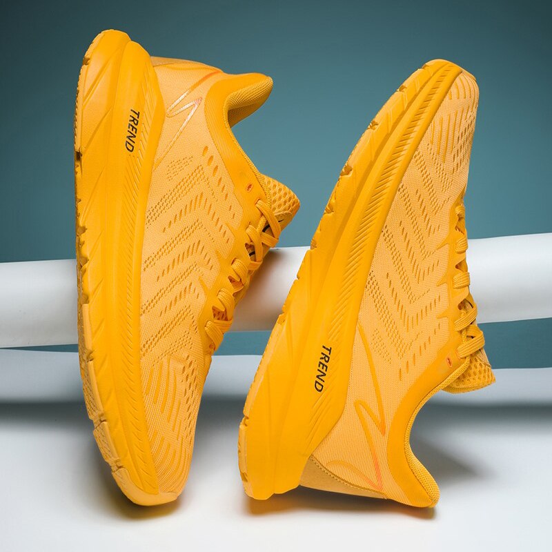 Tênis Orion Stride Unissex - Design Monocromático Neon Green com Amortecimento